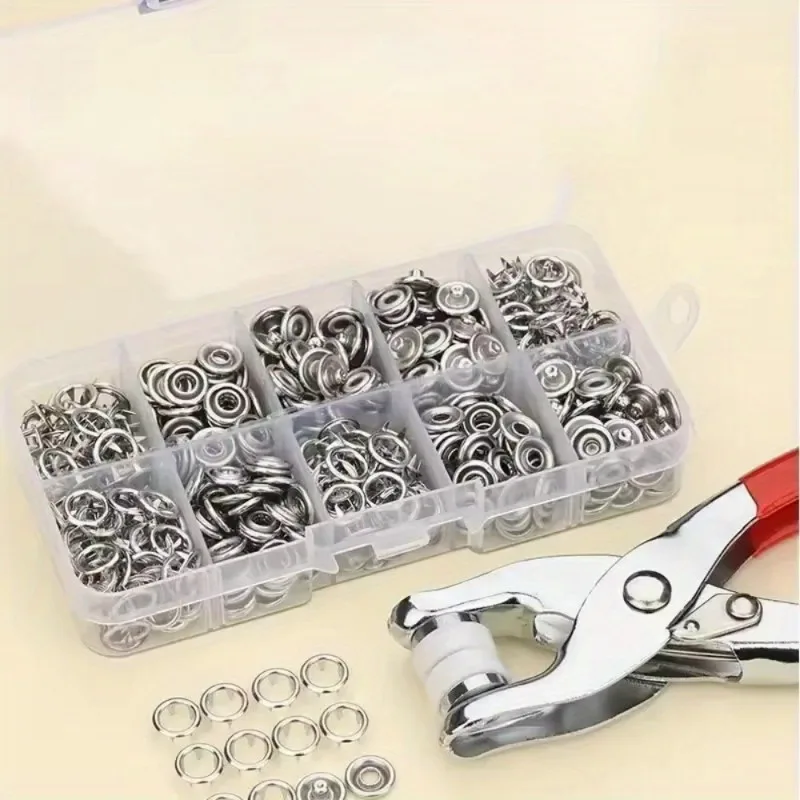 Snap Plier Setter - 1 セットアイレットセッターパンチャーキット革穴プライヤーバックル固定縫製ツール時計バンドストラップ革工芸アクセサリー