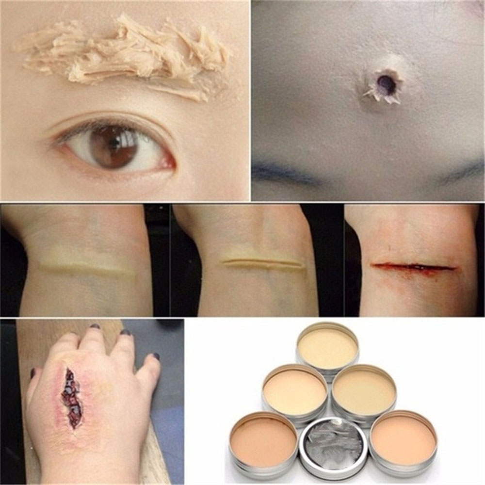 Cosplay Prop Paint - 30 グラム顔ボディ偽瘢痕ワックスハロウィンコスプレパーティー創傷偽傷跡メイクワックスパテスキンワックス特殊効果化粧品小道具