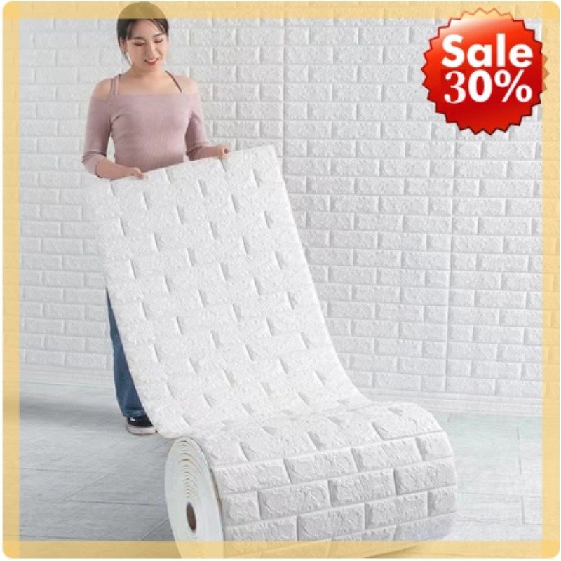 Craft Foam Roll - 3Dフォームレンガの壁紙,リビングルーム,家,キッチン,バスルームの装飾用の粘着壁紙