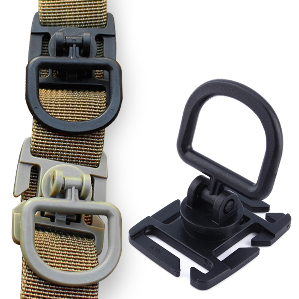 D Ring Strap - 4 個 360 回転 D リングクリップタクティカルバッグアクセサリー