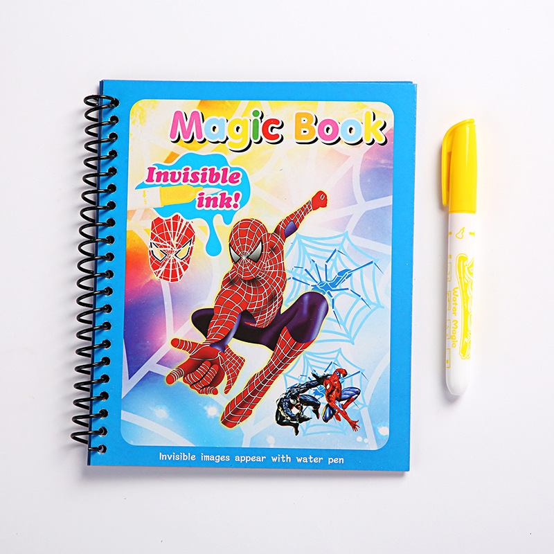 Cosplay Prop Paint - ディズニー スパイダーマン 再利用可能 マジックウォーター ドローイング カラーリングブック