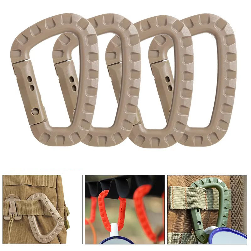 D Ring Strap - 1/3/5 個プラスチックカラビナスナップクリップフック D リングバックルキーホルダーウェビング屋外戦術的なバックパックストラップ DIY アクセサリー