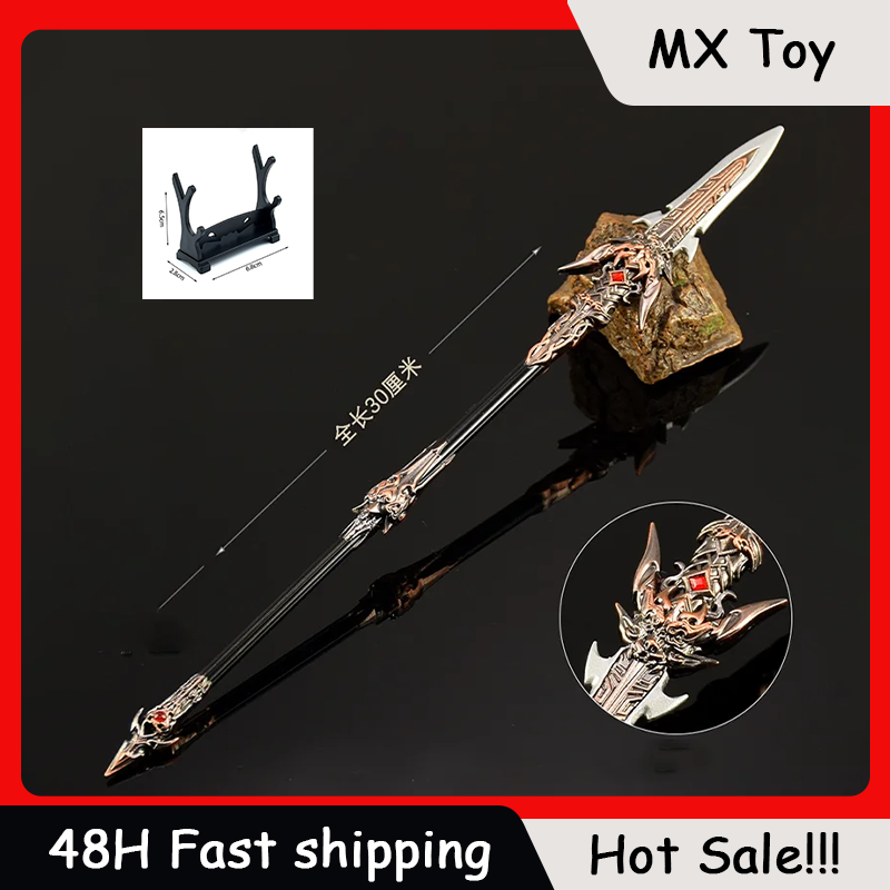 Cosplay Prop Katana - 30 センチメートルナラカフィギュアゲームおもちゃの剣、飾る剣工芸品ホストデスクトップ装飾品槍刀サムライナイフコレクションギフト