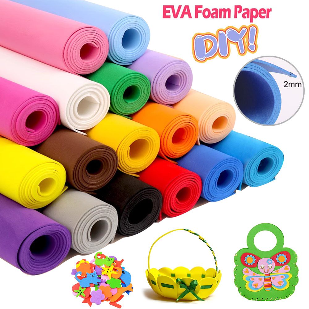 Cosplay Props Eva Foam - 厚さ2mm カラフルEVAフォームシート 50x90cm ソフトで耐久性のあるコスプレクラフトフォーム DIYコスチューム、アート、小道具、学校プロジェクト用