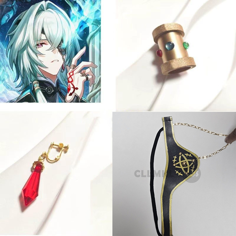 Anaxa Cosplay Prop - ゲーム Honkai: スターレール最新アナクサコスプレブラインダーパッチアナクサゴラスコスプレアナクサゴラスコス小道具耳クリップハロウィンパーティー用