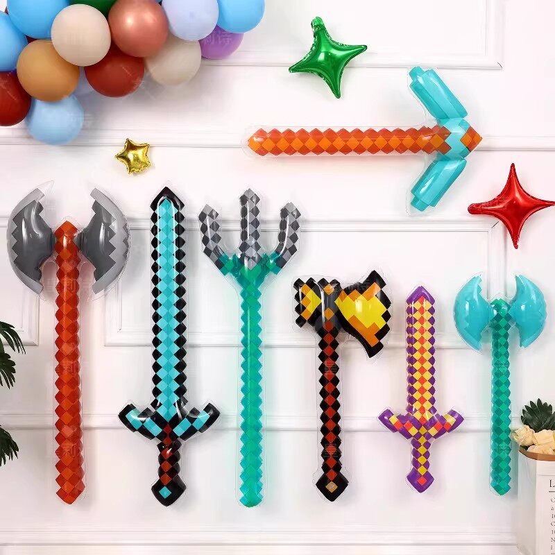 Cosplay Prop Dagger - ピクセルスタイルのおもちゃ宝石剣ゴールドソード子供のおもちゃファンタジーフィギュアゲームインフレータブル用品剣クリスマスギフト
