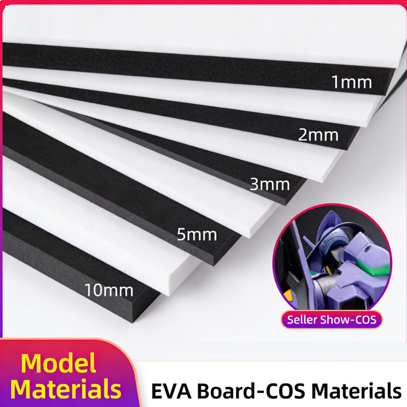 Cosplay Prop Foam Board - 38度の黒色EVAフォームボード素材、コスプレ小道具製作、EVAフォームシート、スポンジ、包装裏地用