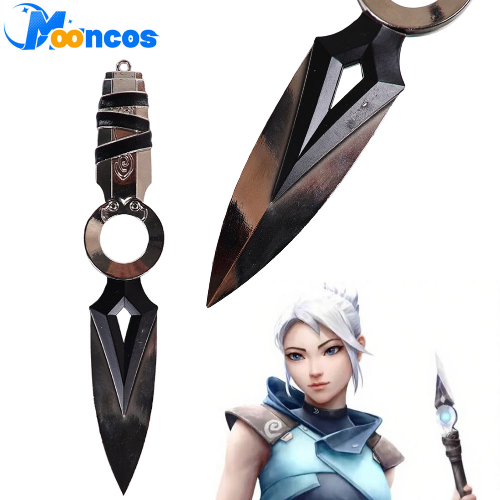Cosplay Prop Dagger - Jetty コスプレ亜鉛合金クナイイ小道具ゲーム VALORANT コスチュームアクセサリー装飾デクター大人用小道具ハロウィン衣装