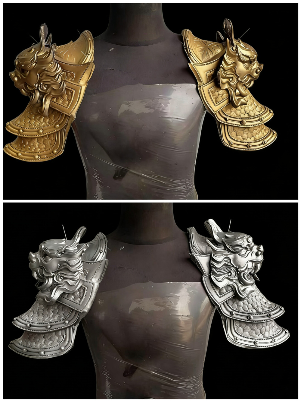Cosplay Prop Foam - アニメコスプレヴィンテージショルダーアーマーアクセサリー戦士騎士将軍服飾品小道具レトロ写真撮影用（PUフォーム）