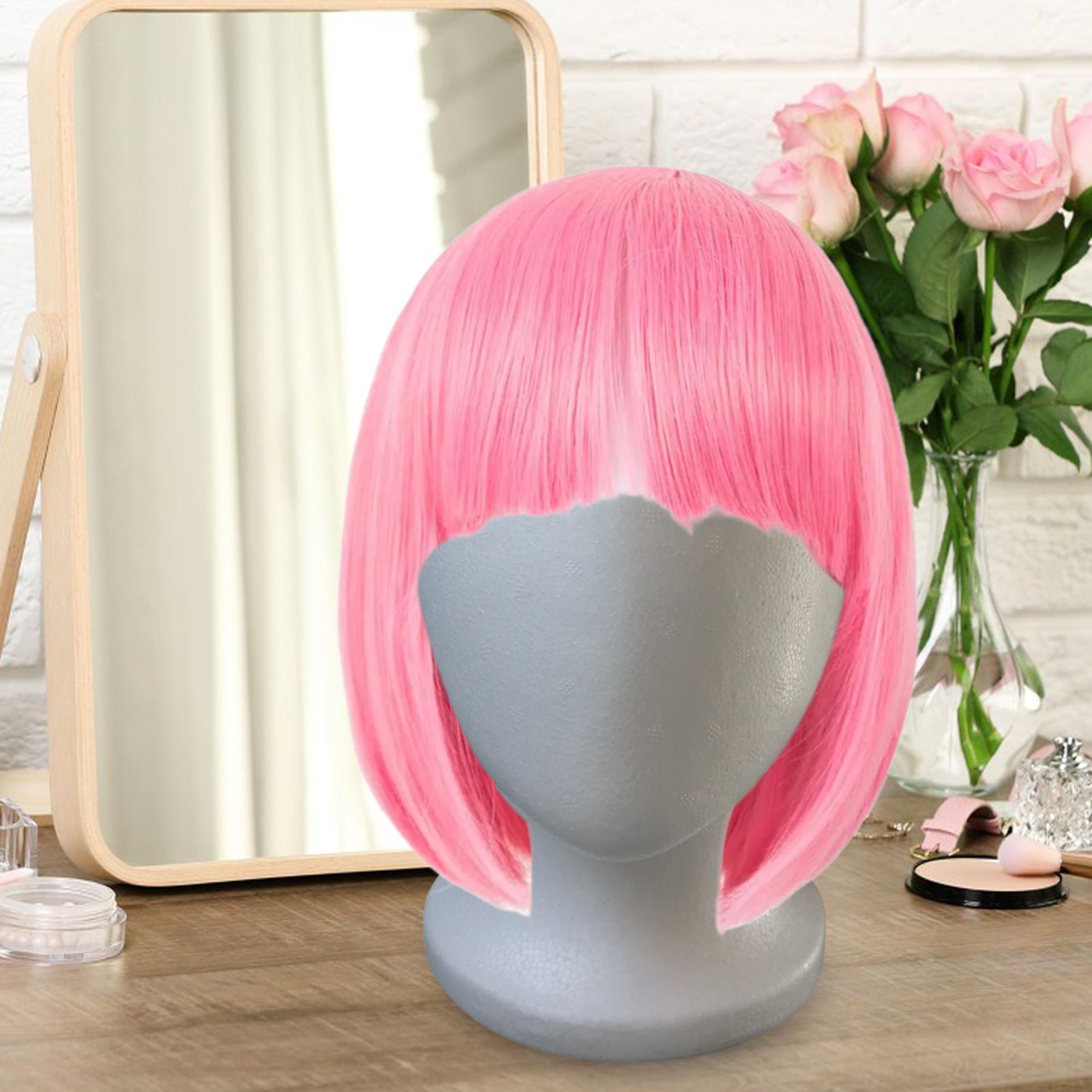 男性女性用スタイロフォームマネキン頭部モデル、顔なし化粧品デ - Cosplay Prop Foam のレビューと価格