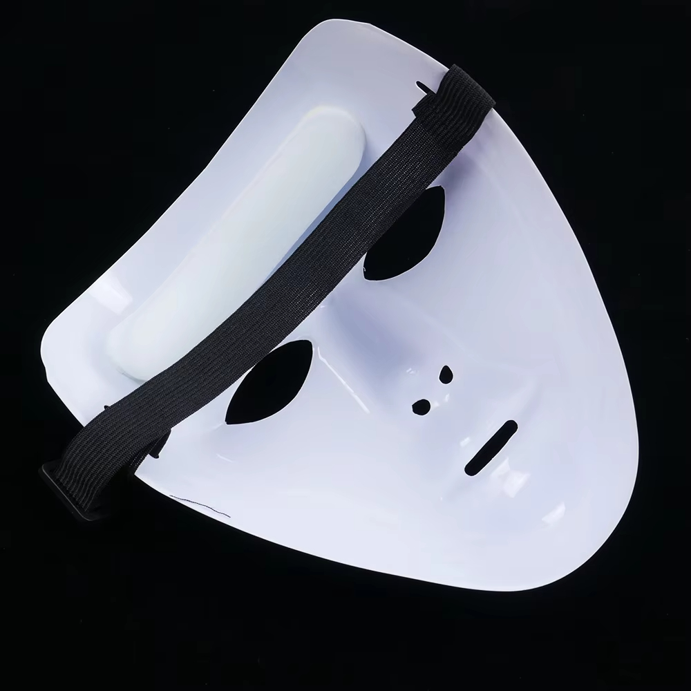 ハロウィン PVC ホワイトフェイスマスク ヒップホップ 男 - Cosplay Prop Paint のレビューと価格