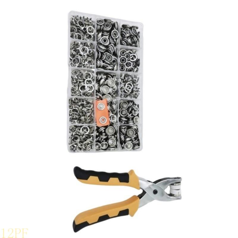 12PF 11 ミリメートル金属スナップファスナーとプライヤ - Snap Plier Setter のレビューと価格