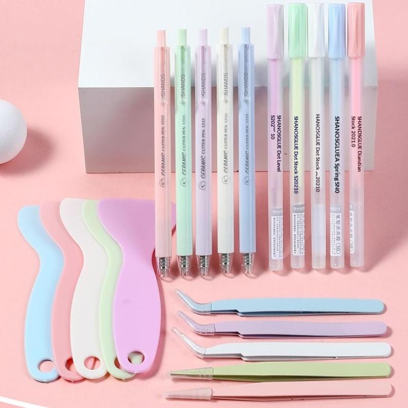 新しい 4 ピース/セット接着剤ペン彫刻ナイフピンセット小さ - Craft Knife Set のレビューと価格