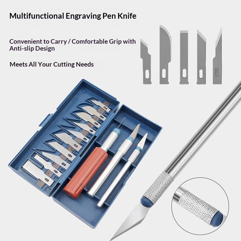 13ピース多機能カッター彫刻クラフトナイフセット、収納ケース - Craft Knife Set のレビューと価格