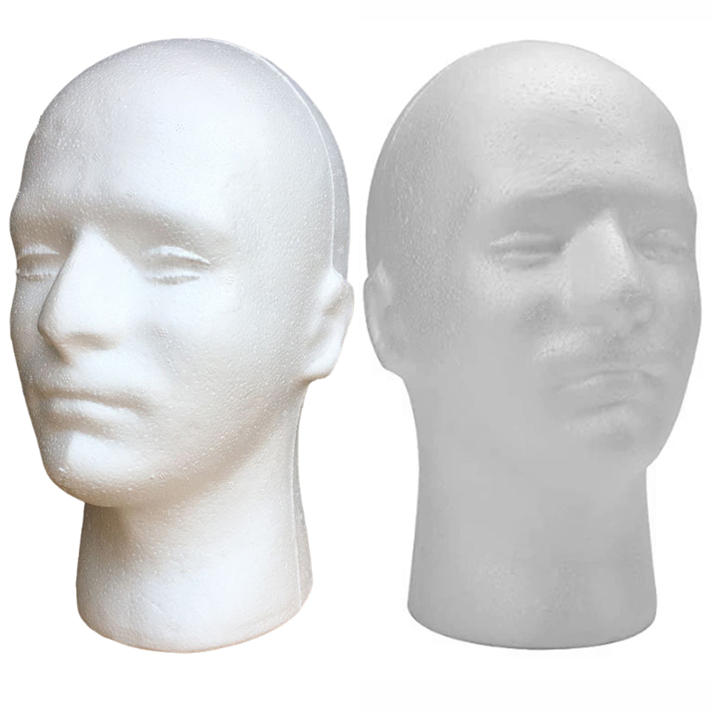 1個入り 男性用 発泡スチロール製 マネキンヘッド モデル  - Cosplay Prop Foam のレビューと価格