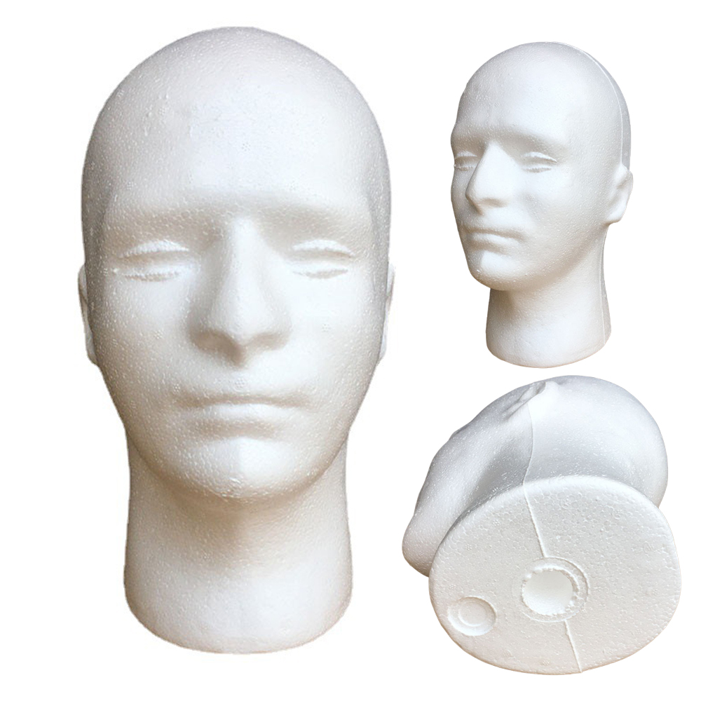 1個入り 男性用 発泡スチロール製 マネキンヘッド モデル  - Cosplay Prop Foam のレビューと価格