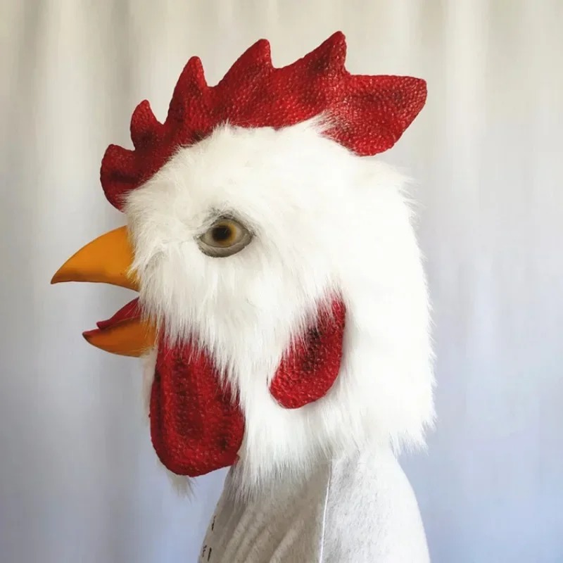 コスプレ用のかわいい動物の雄鶏のくちばし型マスク、鶏の羽根付 - Cosplay Prop Foam のレビューと価格