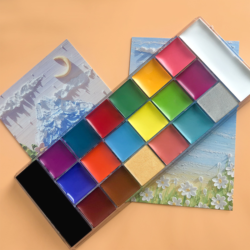 20 色顔ボディ油絵ペイント顔料非毒性安全な子供フラッシュタ - Cosplay Prop Paint のレビューと価格