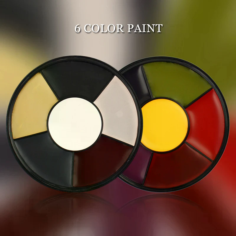 6 色水溶性フェイスボディペイントパレット非毒性安全なタトゥ - Cosplay Prop Paint のレビューと価格