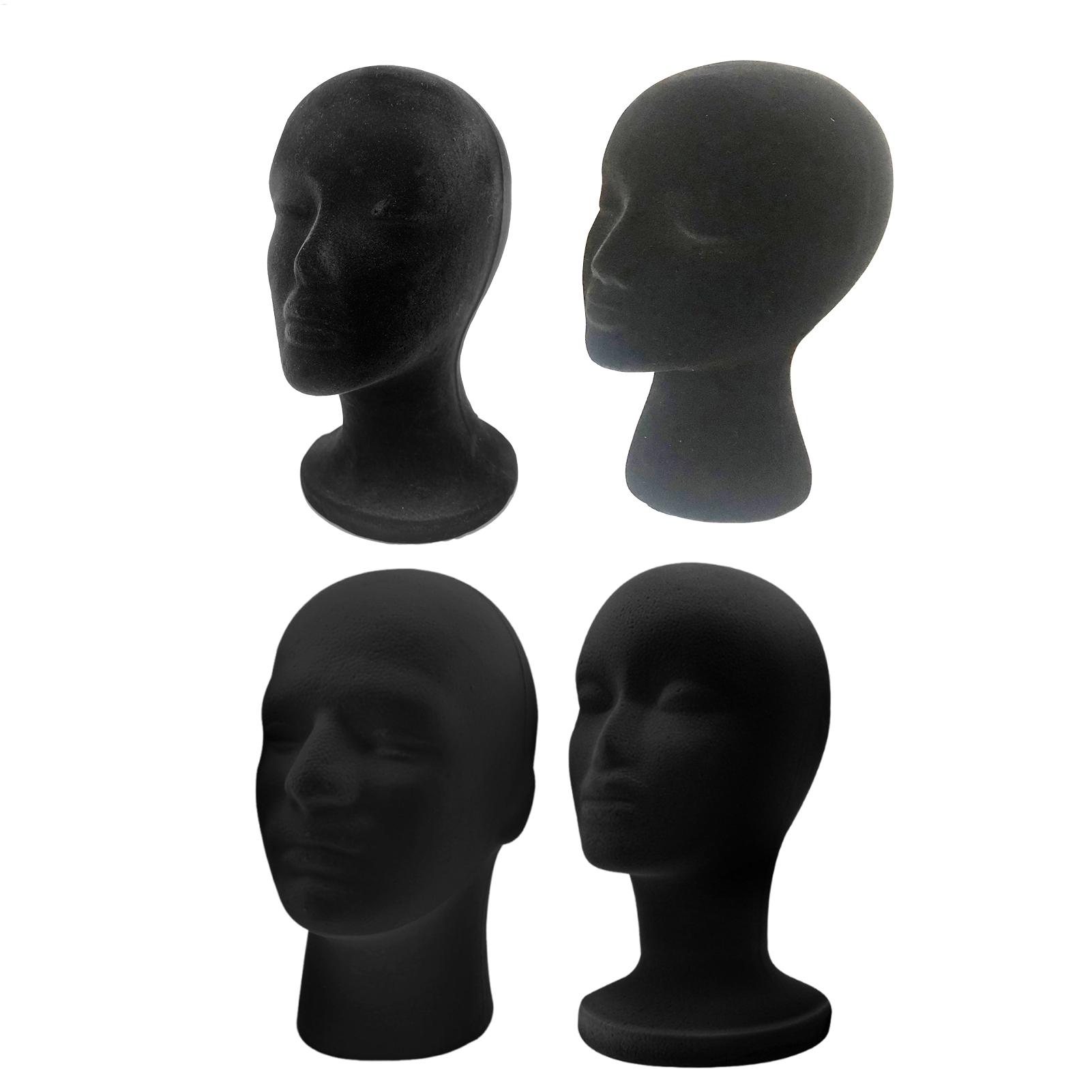 黒色のマネキンヘッド、フォームベルベット製マネキン、ウィッグ - Cosplay Prop Foam のレビューと価格
