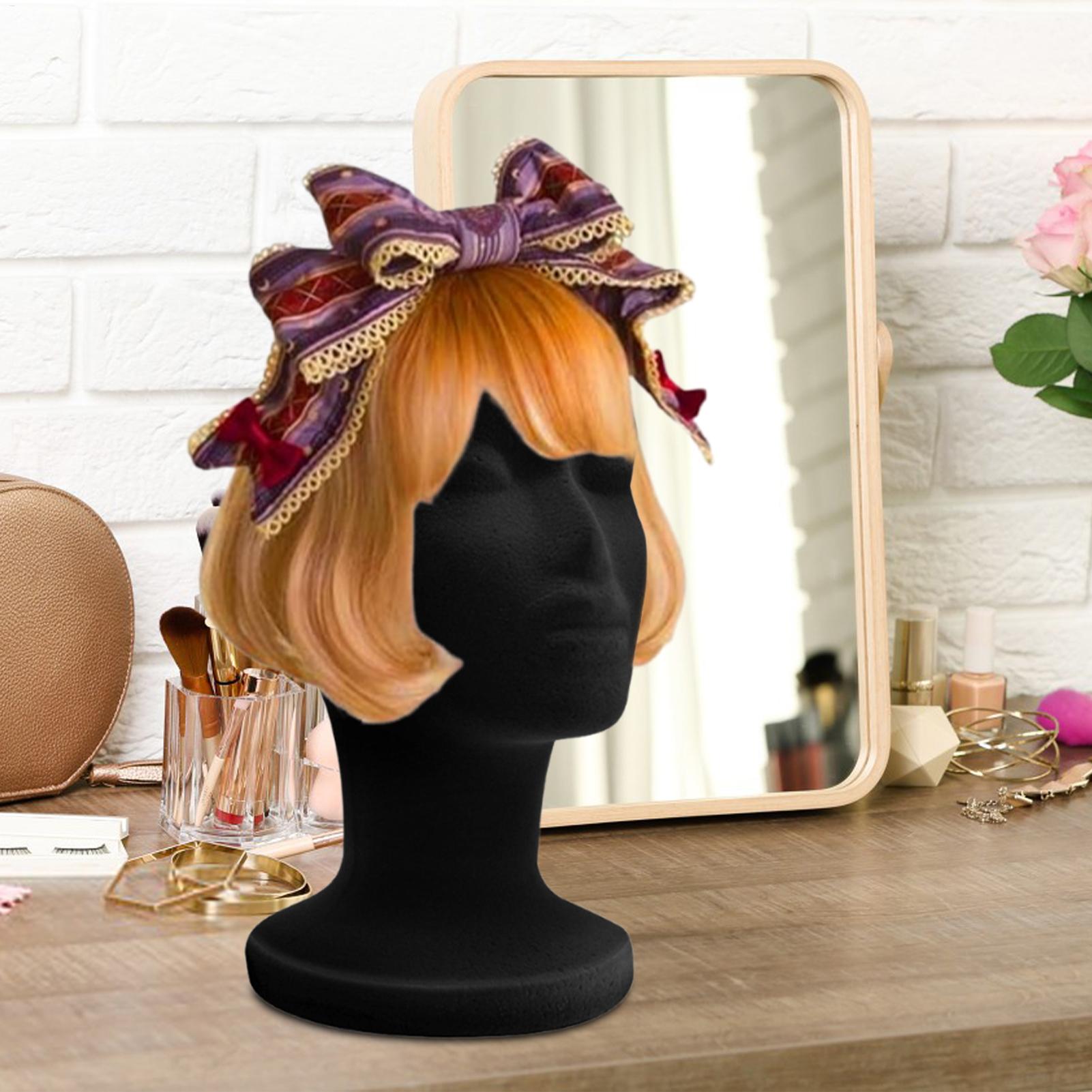 黒色のマネキンヘッド、フォームベルベット製マネキン、ウィッグ - Cosplay Prop Foam のレビューと価格